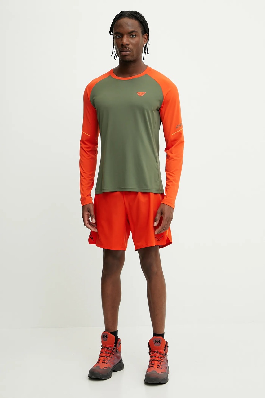 Спортивный лонгслив Dynafit Alpine Pro цвет зелёный узор 08.0000071156