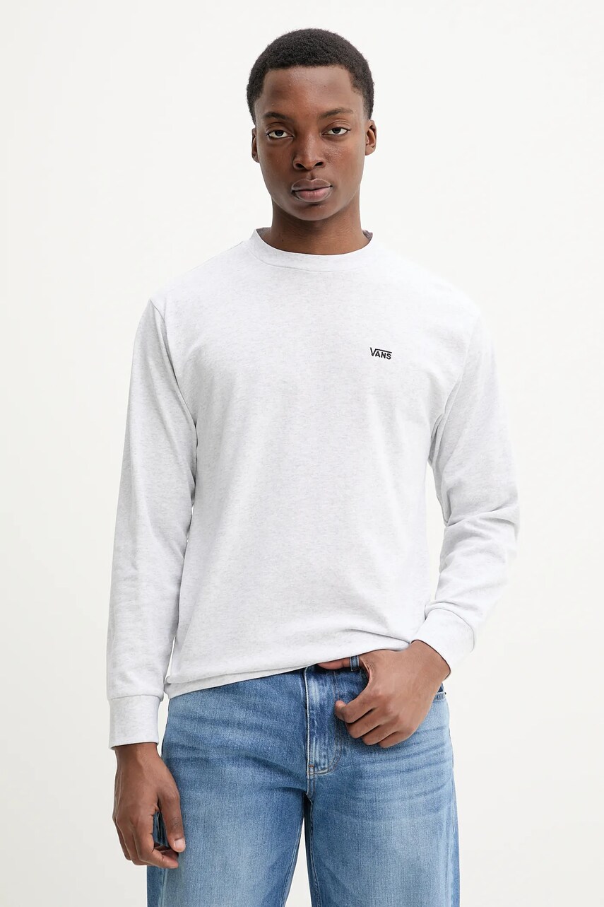 Vans longsleeve culoarea gri, melanj, VN000P1S1QI1