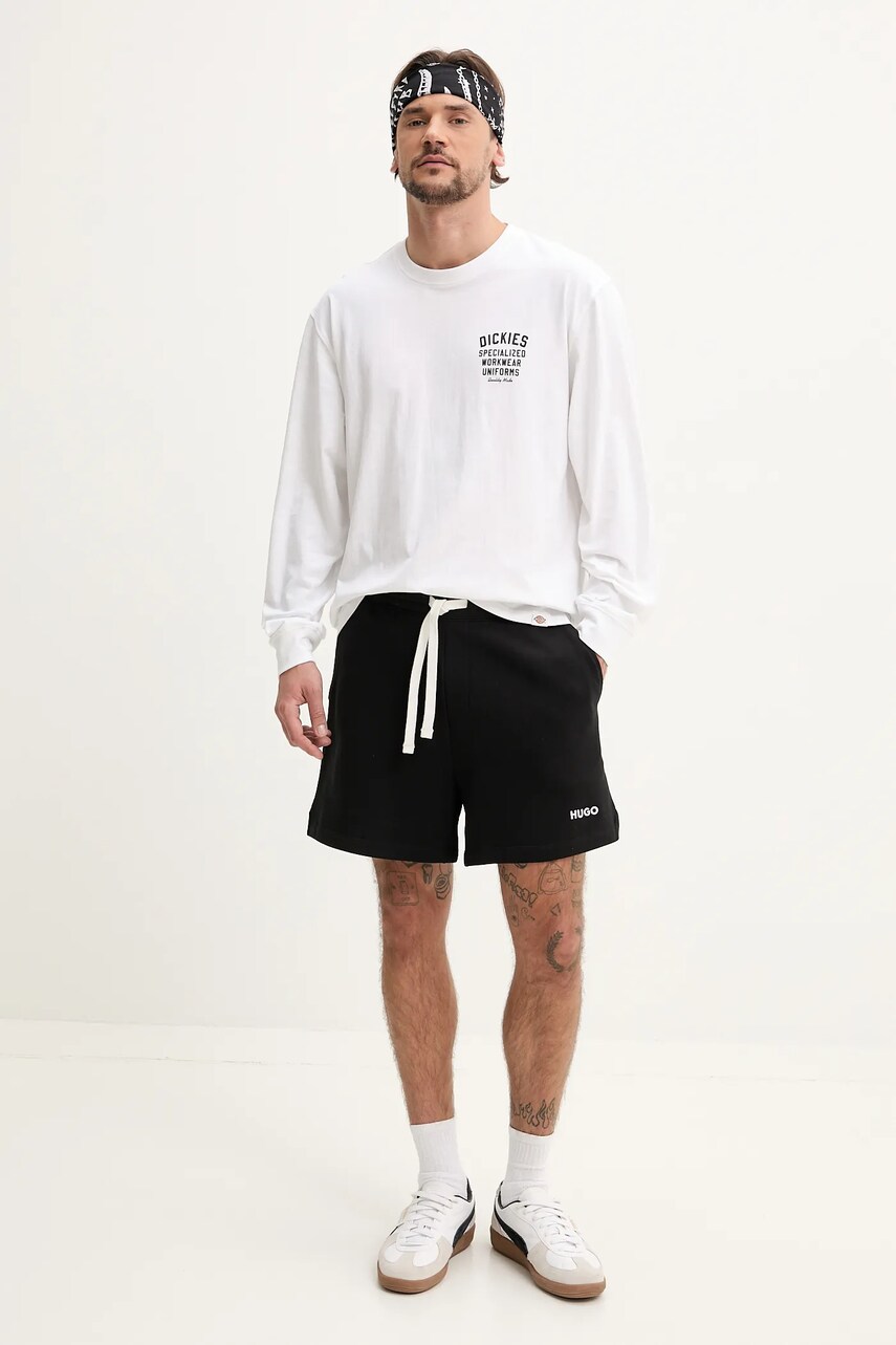 Хлопковый лонгслив Dickies цвет белый узорный DK0A4Z930WH1 Хлопковый лонгслив Dickies цвет белый узорный DK0A4Z930WH1