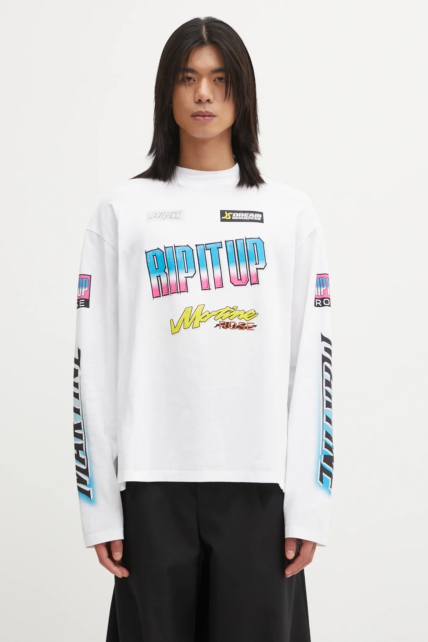 Martine Rose longsleeve din bumbac Funnel Neck