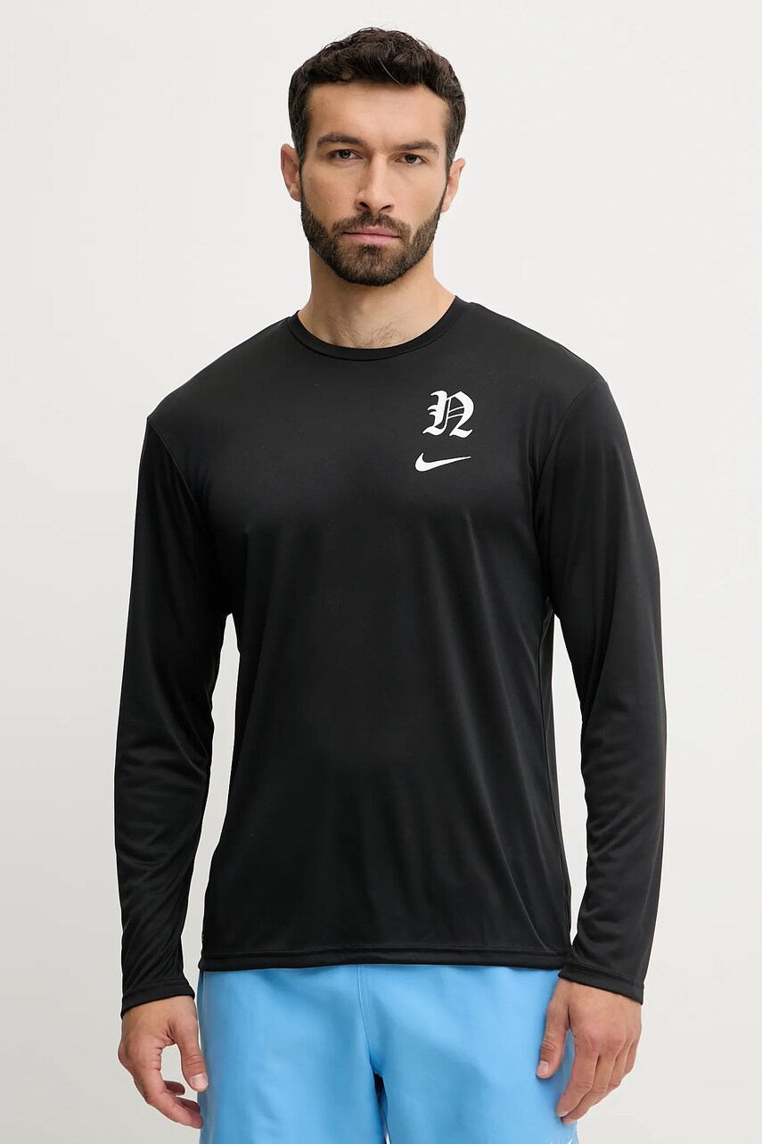 Nike longsleeve de trening culoarea negru, NESSF474