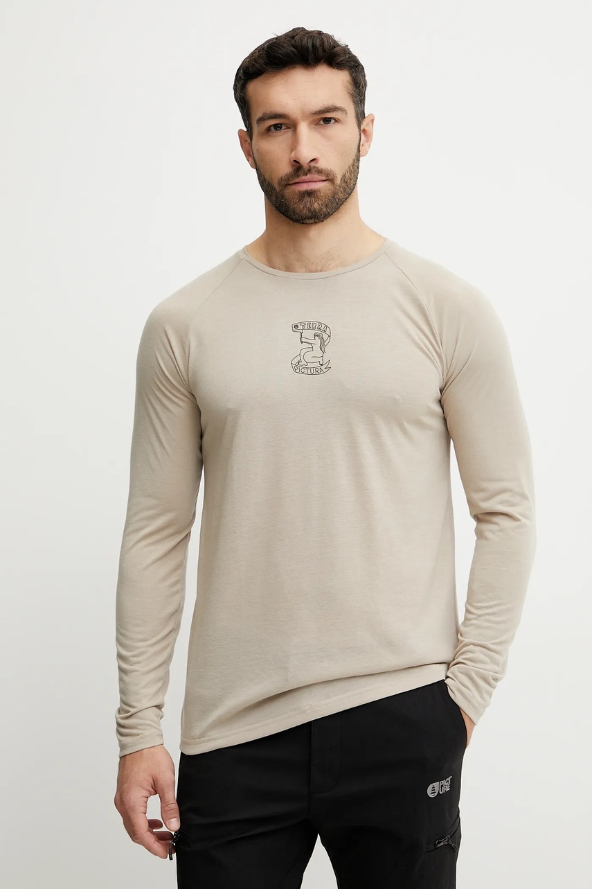 Μακρυμάνικο Picture Maribo χρώμα: μπεζ, MTS1256 φωτογραφία