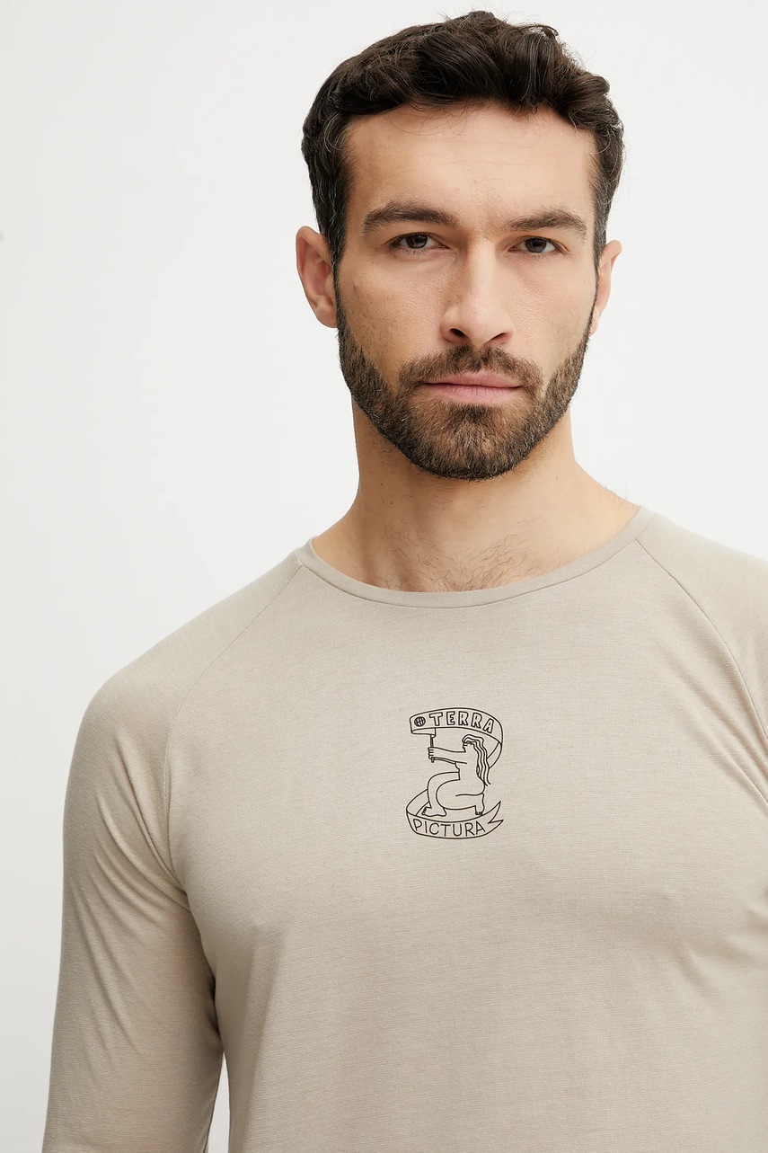 Μακρυμάνικο Picture Maribo χρώμα: μπεζ, MTS1256 φωτογραφία