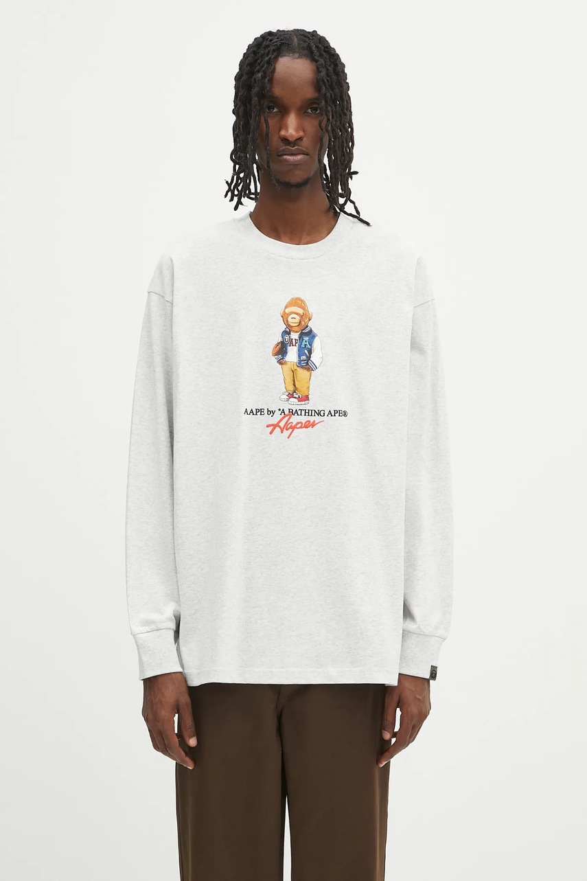 AAPE longsleeve din bumbac Theme Aaper Long