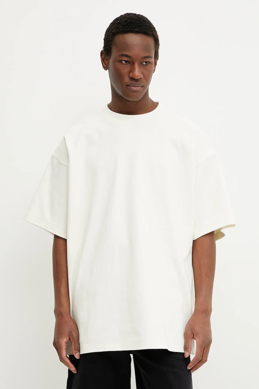 Won Hundred tricou din bumbac culoarea bej, uni, 3521-12074