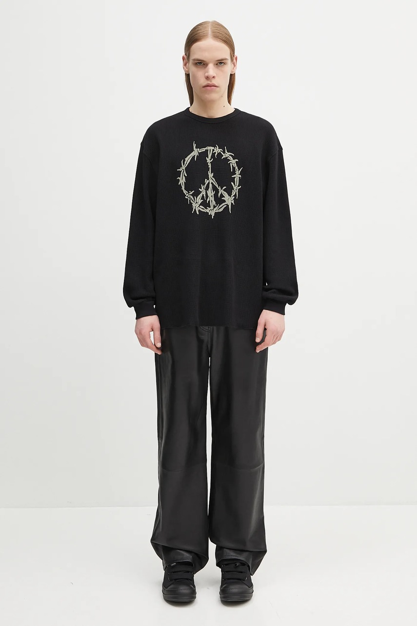 Βαμβακερή μπλούζα Aries Peace Press Gothic Waffle LS Tee φωτογραφία