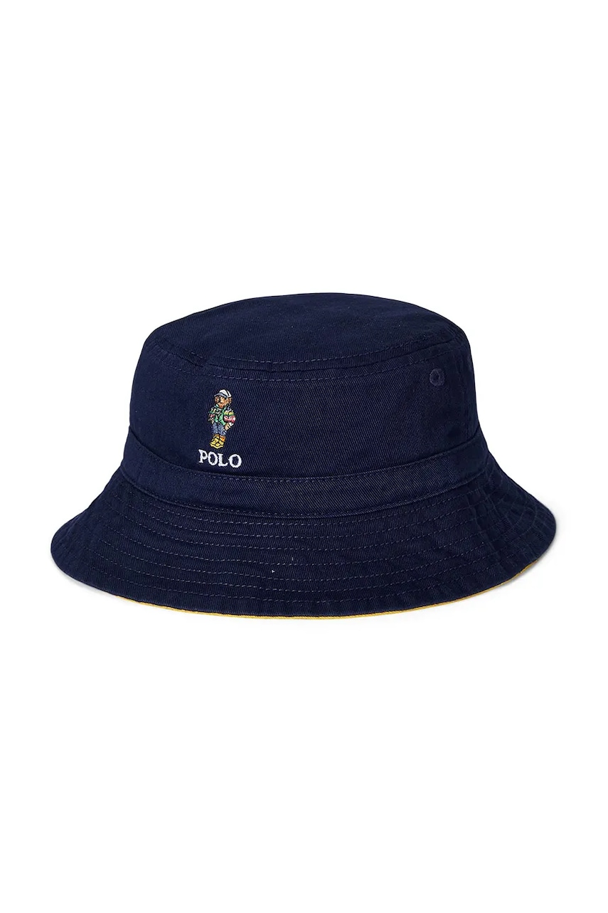 Levně Dětský bavlněný klobouk Polo Ralph Lauren tmavomodrá barva, 320958984001