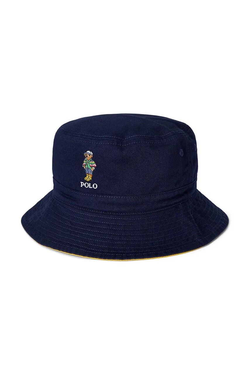 Levně Dětský bavlněný klobouk Polo Ralph Lauren tmavomodrá barva, 323958984001