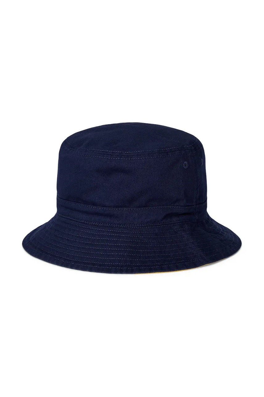 Детская хлопковая шляпа Polo Ralph Lauren цвет синий хлопковая 323958984001 Детская хлопковая шляпа Polo Ralph Lauren цвет синий хлопковая 323958984001