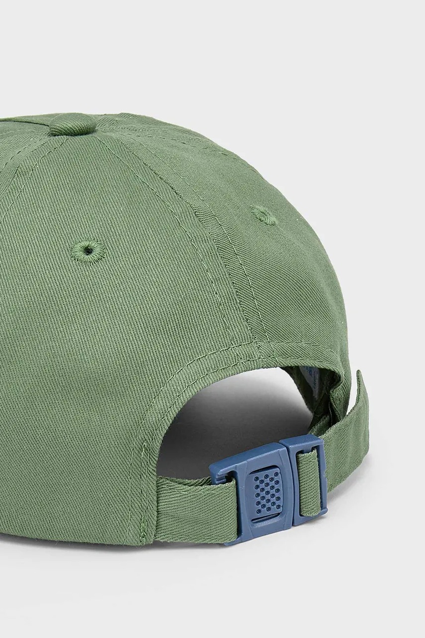 Дитяча бавовняна кепка Mayoral колір зелений з принтом 10917