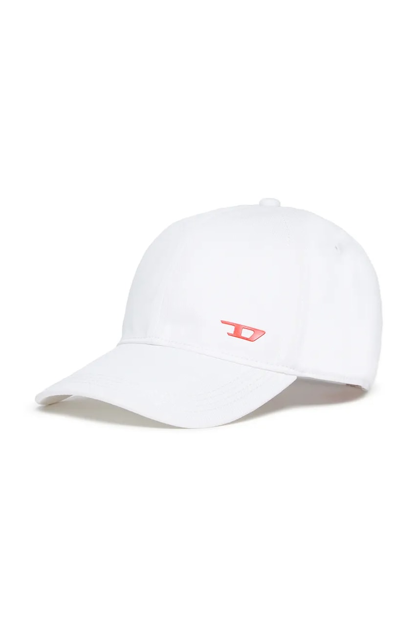 Diesel șapcă din bumbac pentru copii FENSID HAT culoarea alb, neted, J02127