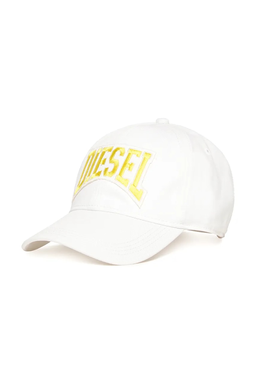 Diesel sapca din bumbac pentru copii FCGUS HAT culoarea alb, cu imprimeu, J02133