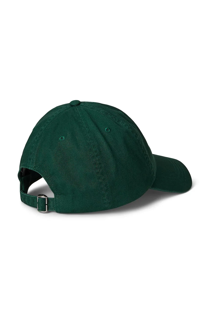 Детская хлопковая кепка Polo Ralph Lauren Wimbledon Collection цвет зелёный с аппликацией 323970405001 Детская хлопковая кепка Polo Ralph Lauren Wimbledon Collection цвет зелёный с аппликацией 323970405001