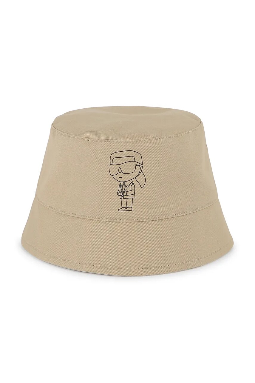 Karl Lagerfeld pălărie reversibilă din bumbac pentru copii culoarea alb, bumbac, Z30575
