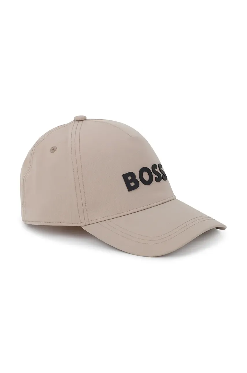 BOSS șapcă de baseball pentru copii culoarea bej, neted, J52268