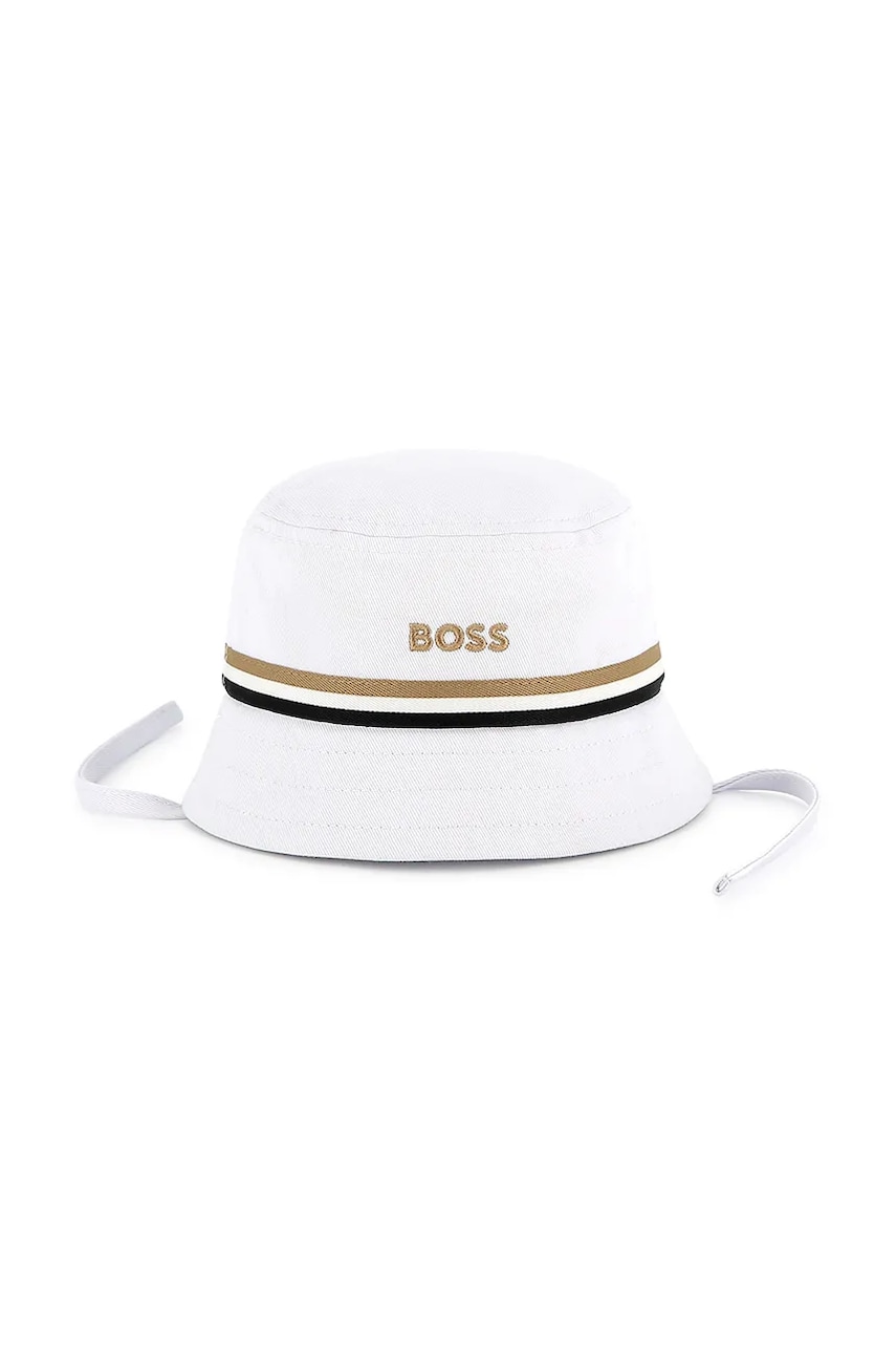 BOSS pălărie din bumbac pentru copii culoarea alb, bumbac, J51677