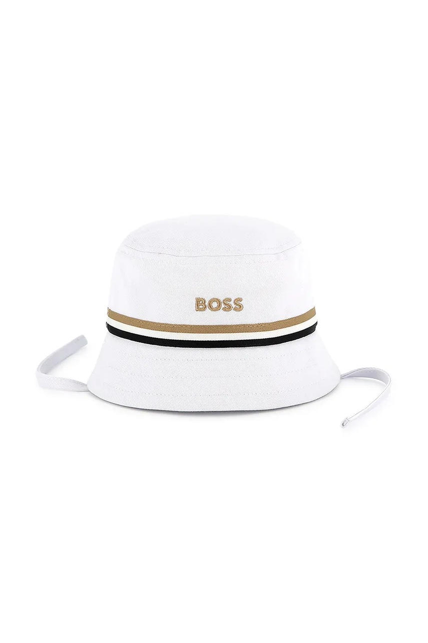 BOSS pălărie din bumbac pentru copii culoarea alb, bumbac, J51677