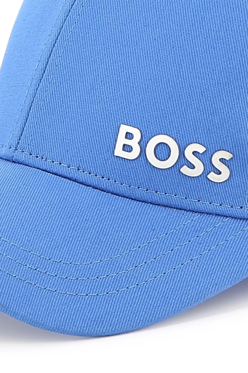 Дитяча бавовняна кепка BOSS колір синій однотонна J51682