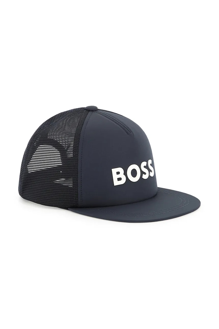 BOSS șapcă de baseball pentru copii culoarea albastru marin, cu imprimeu, J51686 BOSS șapcă de baseball pentru copii culoarea albastru marin, cu imprimeu, J51686