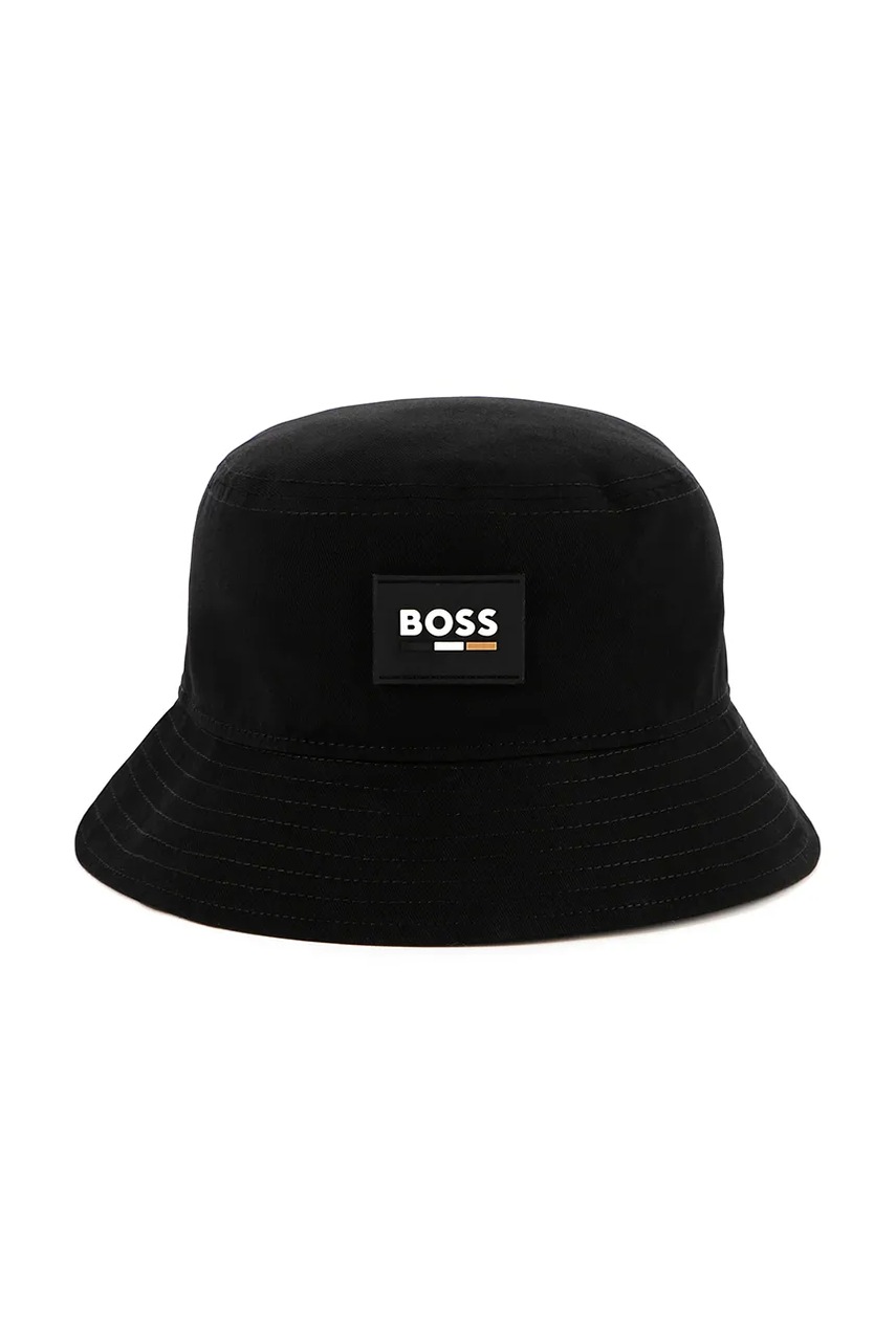 Levně Dětský bavlněný klobouk BOSS černá barva, J51690