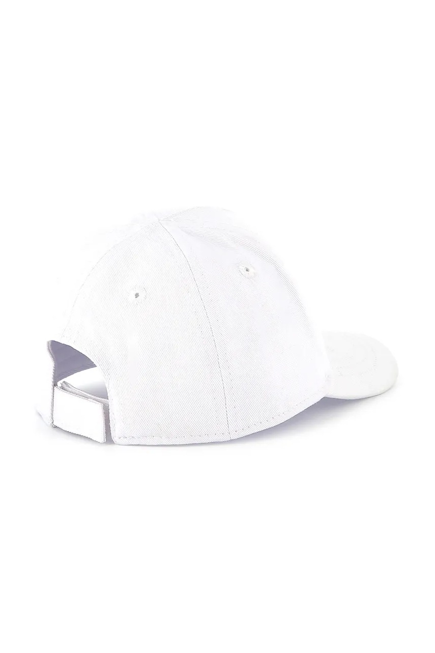 Дитяча бавовняна кепка BOSS колір білий однотонна J51695
