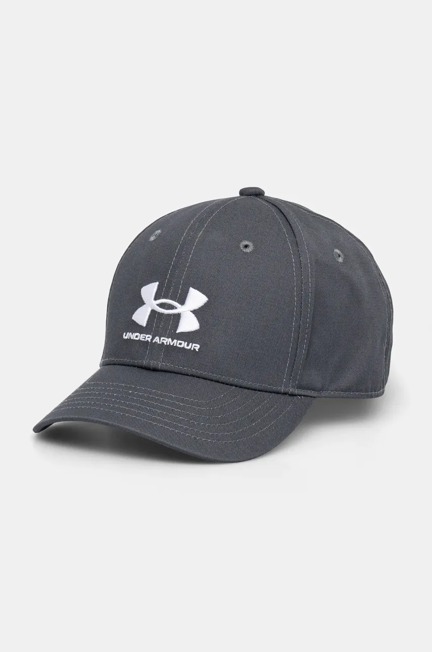 Under Armour sapca Youth Sportstyle Lockup Adj culoarea gri, cu imprimeu, 1381646