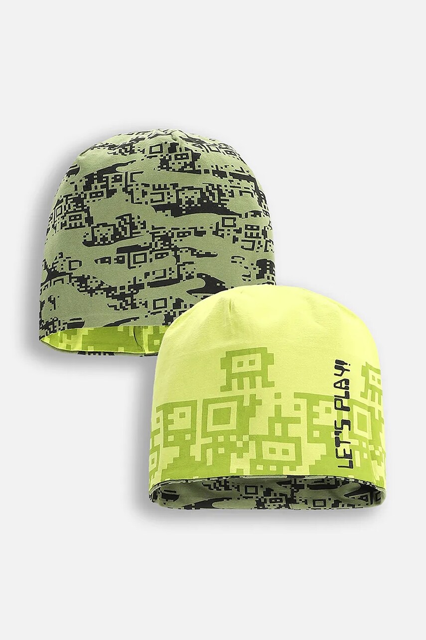 Coccodrillo căciulă culoarea verde, din tesatura uni, ACCESSORIES SPRING BOY