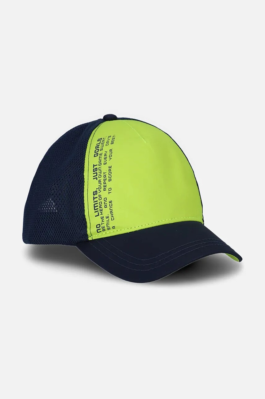 Coccodrillo sapca de baseball pentru copii culoarea verde, cu imprimeu, ACCESSORIES SUMMER BOY