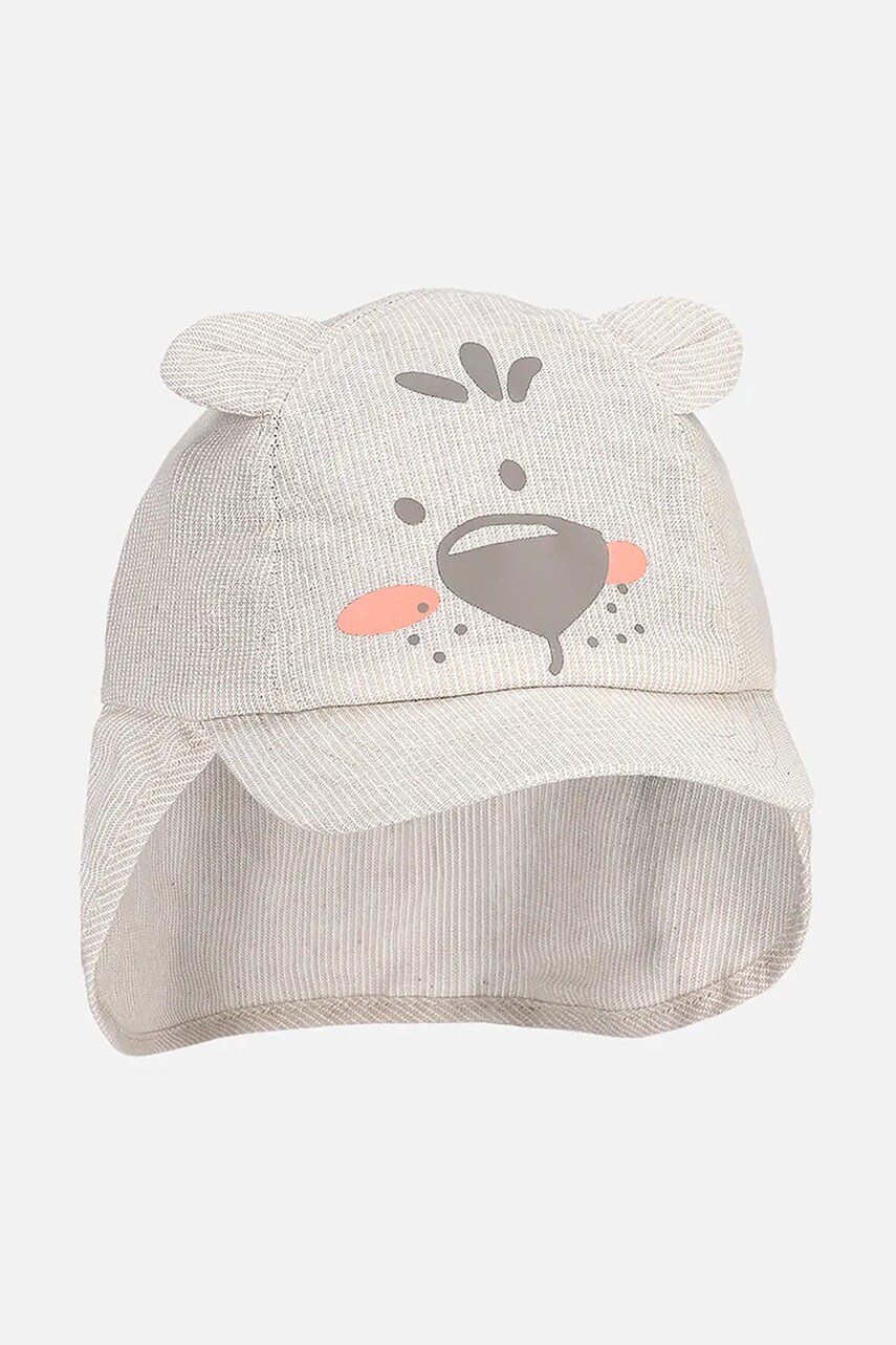 Coccodrillo sapca de baseball pentru copii culoarea bej, cu imprimeu, ACCESSORIES SUMMER BOY