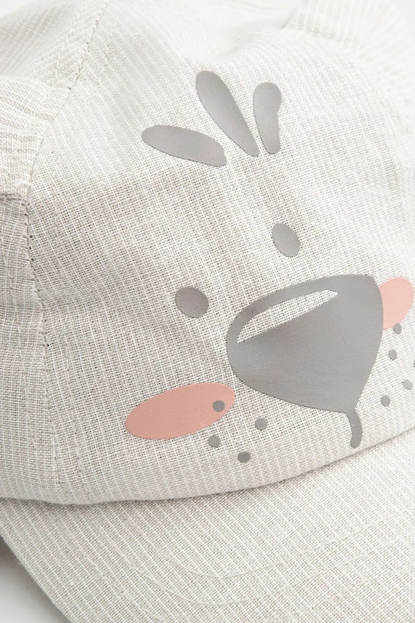 Детская кепка Coccodrillo цвет бежевый с принтом ACCESSORIES SUMMER BOY