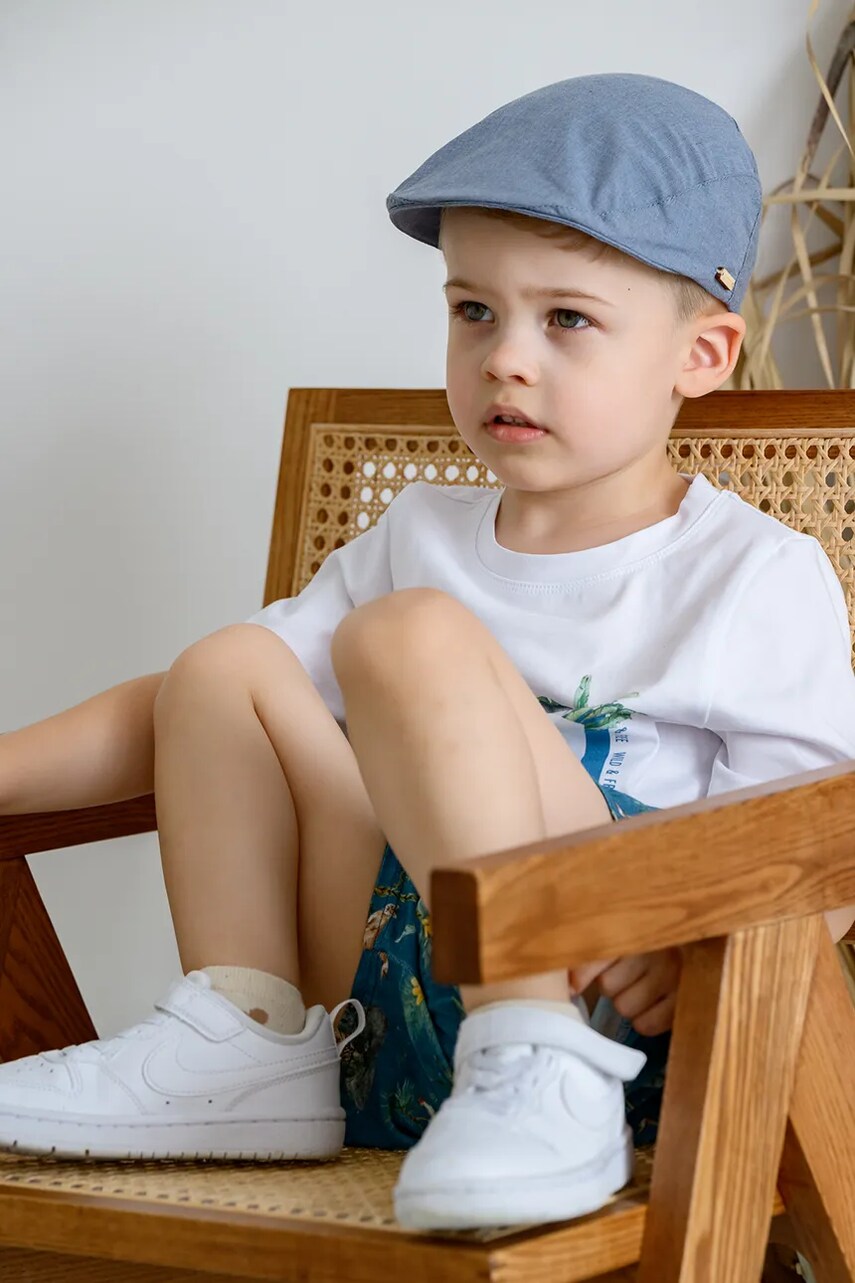 Levně Dětská čepice Jamiks ELHAM modrá barva, JLH068