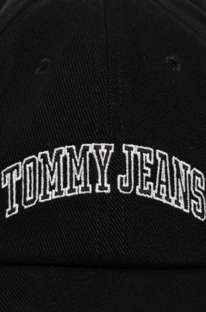 Bombažna Bejzbolska Kapa Tommy Jeans črna Barva, AW0AW16992