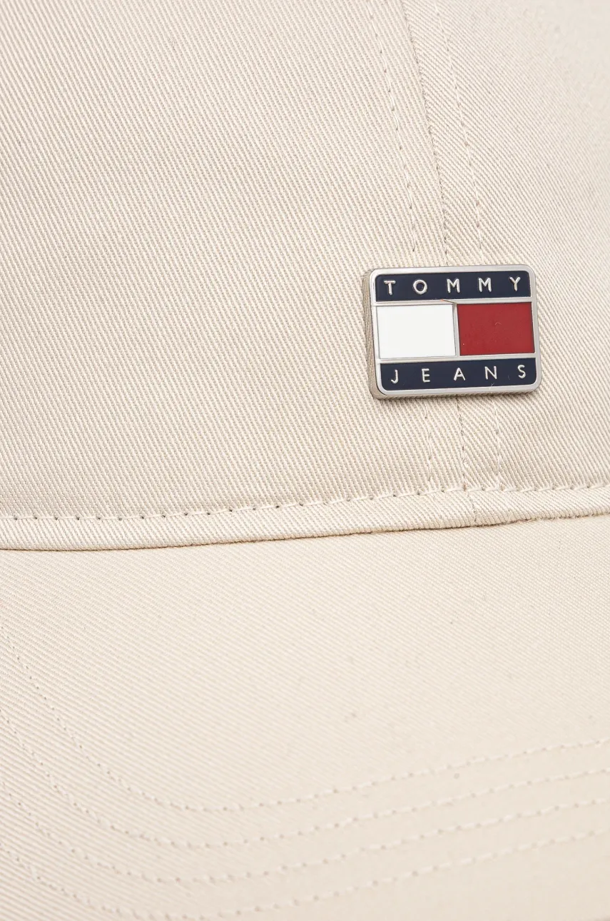 Хлопковая кепка Tommy Jeans с аппликацией AW0AW16986 Хлопковая кепка Tommy Jeans с аппликацией AW0AW16986