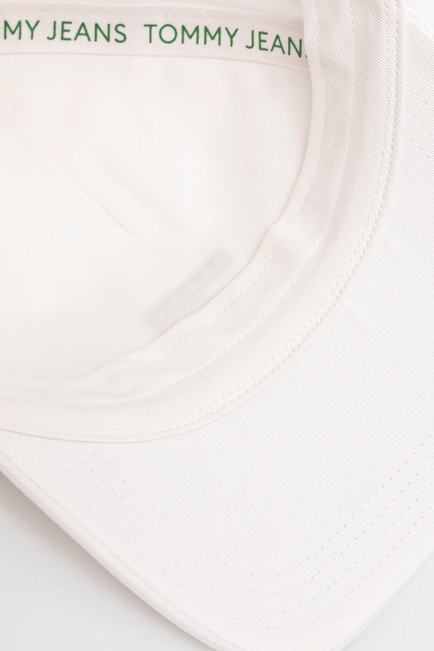 Βαμβακερό καπέλο του μπέιζμπολ Tommy Jeans χρώμα: άσπρο, AW0AW16991 φωτογραφία