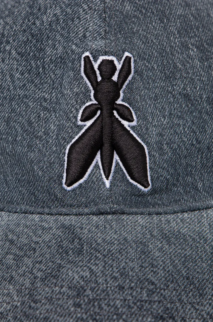 Хлопковая кепка Patrizia Pepe цвет серый с аппликацией 8F1650 D1WZN Хлопковая кепка Patrizia Pepe цвет серый с аппликацией 8F1650 D1WZN