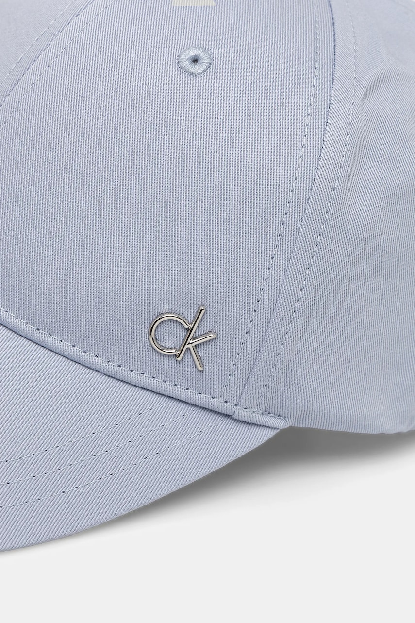Хлопковая кепка Calvin Klein цвет чёрный с аппликацией K60K613102 Хлопковая кепка Calvin Klein цвет чёрный с аппликацией K60K613102