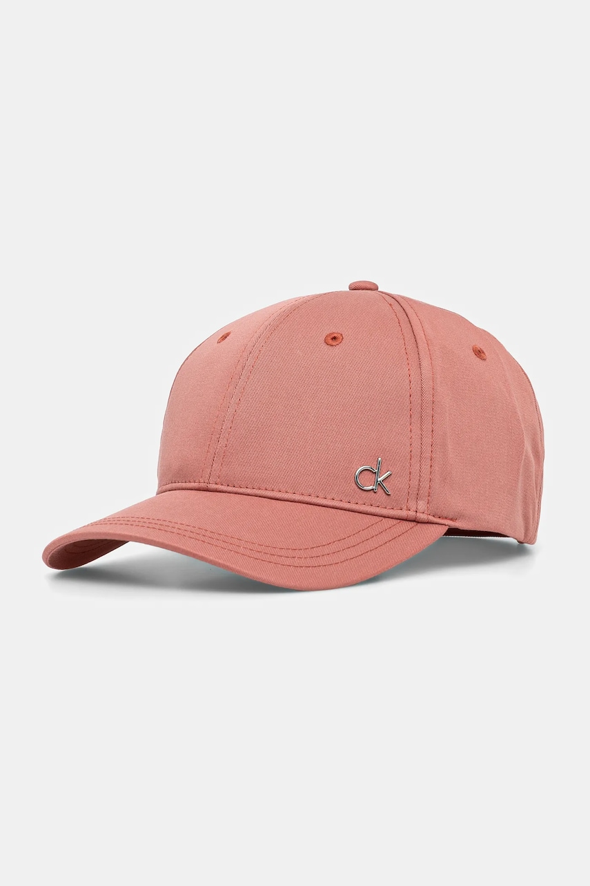 

Памучна шапка с козирка Calvin Klein в черно с апликация K60K613102, Оранжев