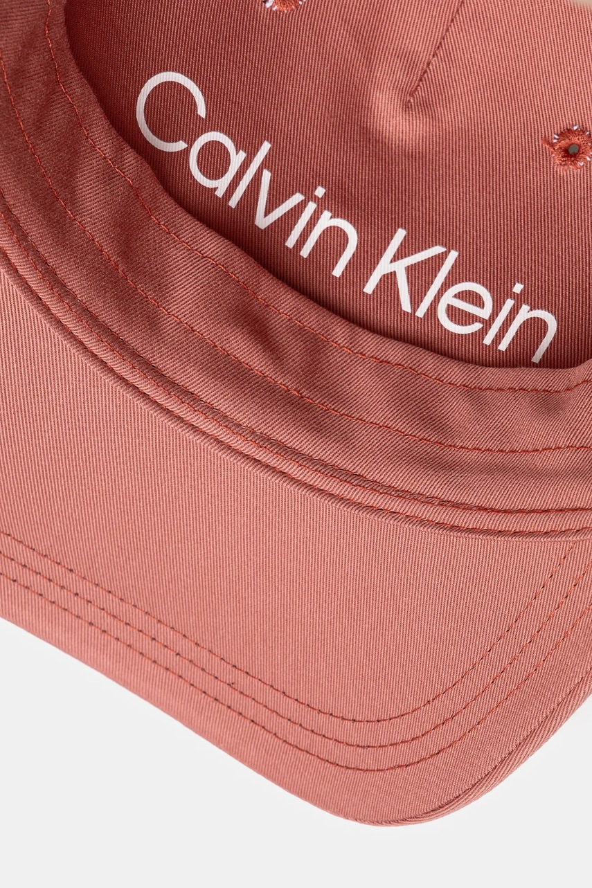 Βαμβακερό καπέλο του μπέιζμπολ Calvin Klein χρώμα: μαύρο, K60K613102 φωτογραφία