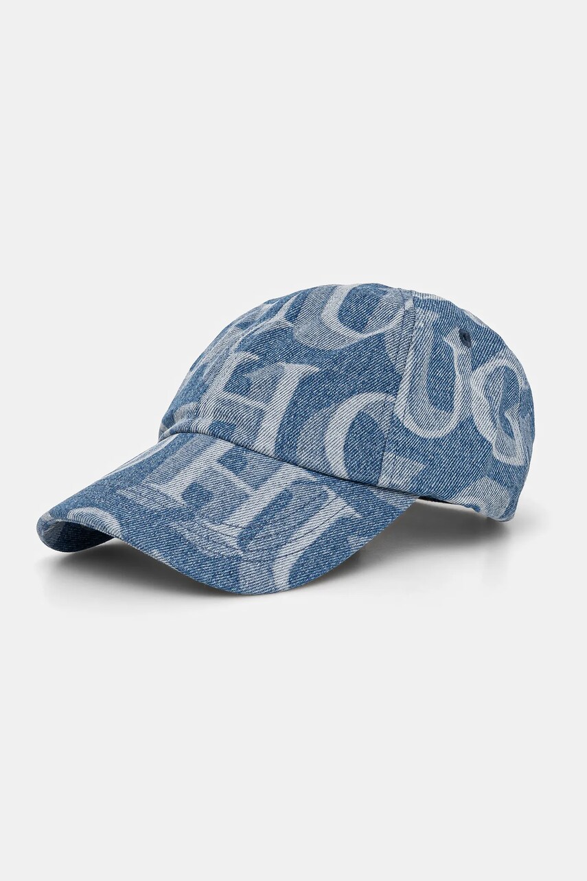 Hugo Blue sapca de baseball din denim cu imprimeu, 50535402