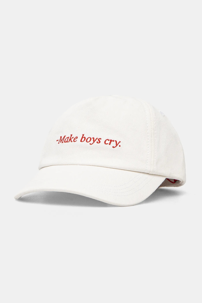 HUGO șapcă de baseball din bumbac culoarea alb, modelator, 50533420