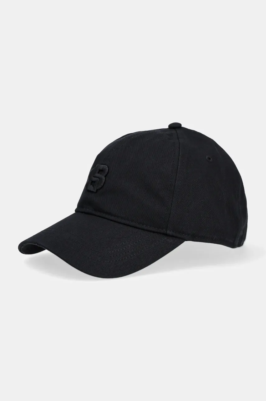 BOSS șapcă de baseball din bumbac culoarea negru, cu imprimeu, 50533348
