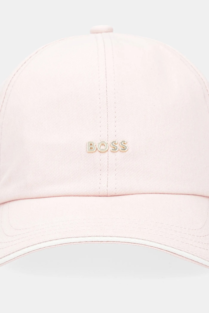 Хлопковая кепка BOSS цвет чёрный с аппликацией 50533367