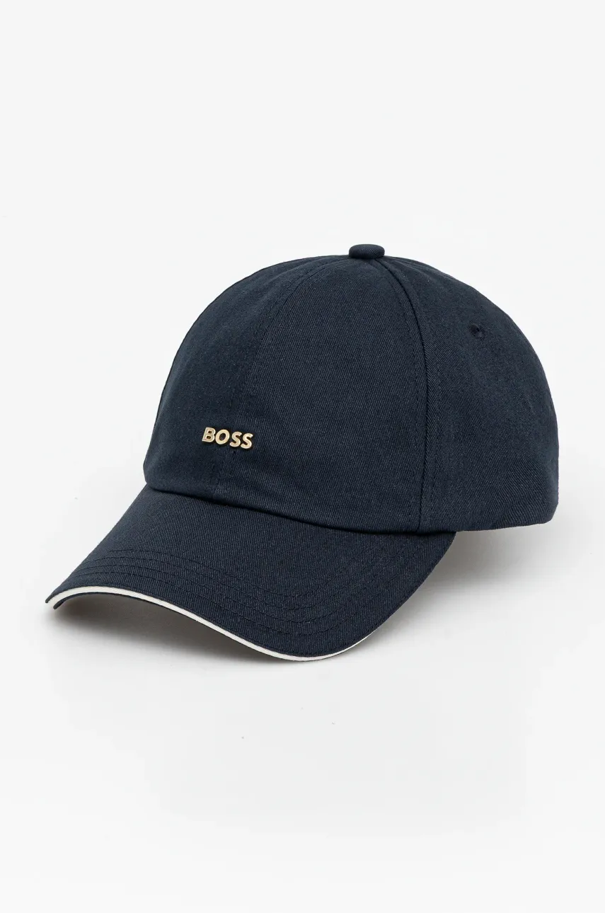 BOSS șapcă de baseball din bumbac culoarea albastru marin, cu imprimeu, 50533367