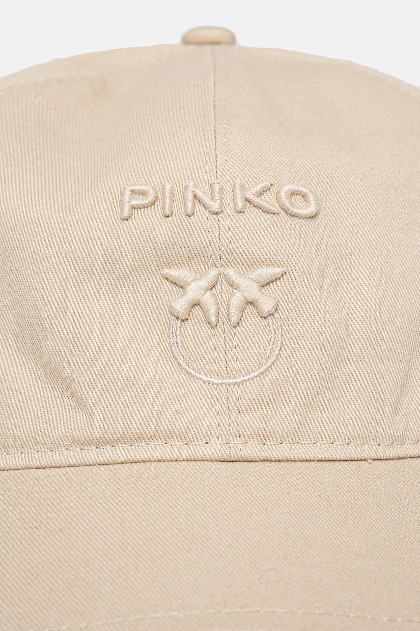 Кепка Pinko цвет бежевый с аппликацией 100621 A25N Кепка Pinko цвет бежевый с аппликацией 100621 A25N