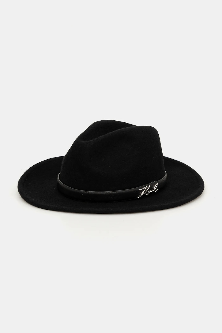 Karl Lagerfeld palarie de lana culoarea negru, de lana, A1W33182 Karl Lagerfeld palarie de lana culoarea negru, de lana, A1W33182