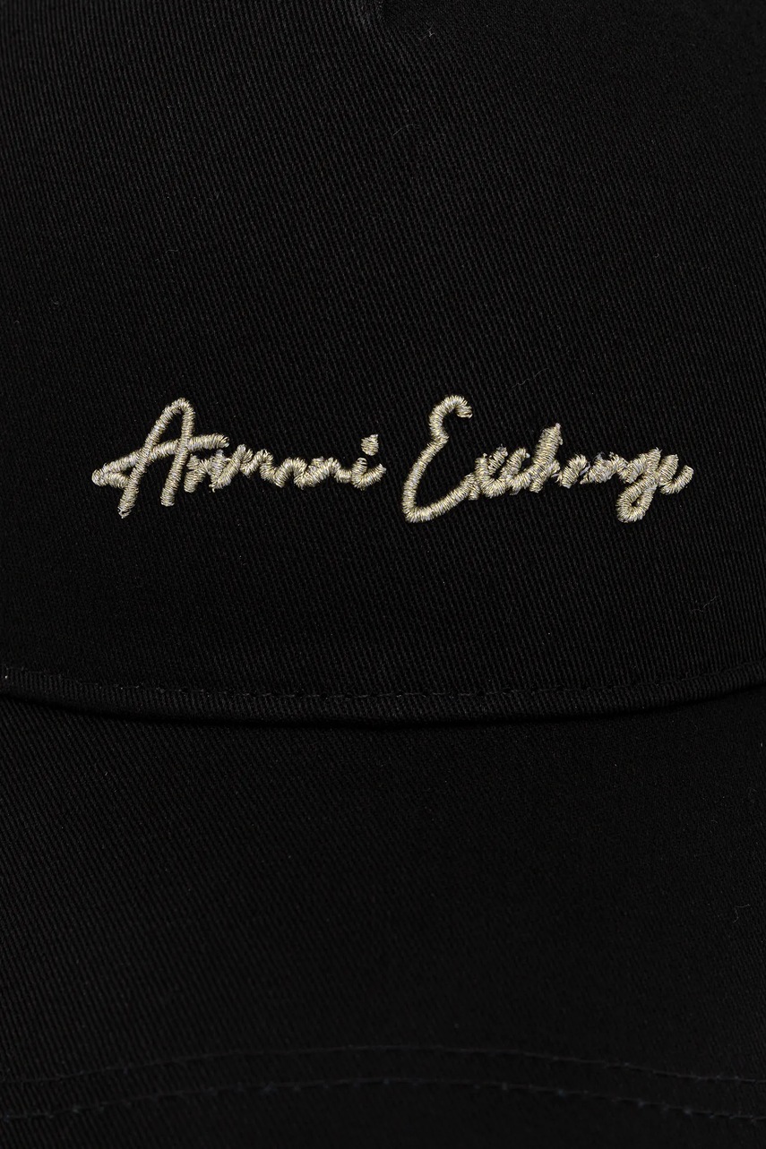 Хлопковая кепка Armani Exchange цвет белый с аппликацией XW000956 AF13848