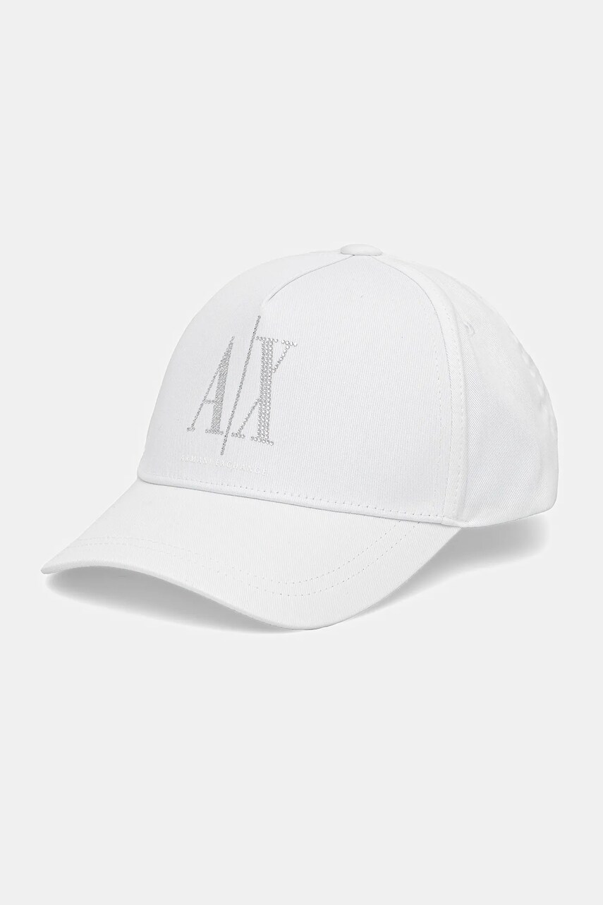 Armani Exchange sapca de baseball din bumbac culoarea alb, cu imprimeu, XW000957 AF13846