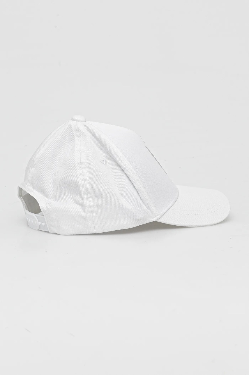 Хлопковая кепка Armani Exchange цвет белый с аппликацией XW000957 AF13846