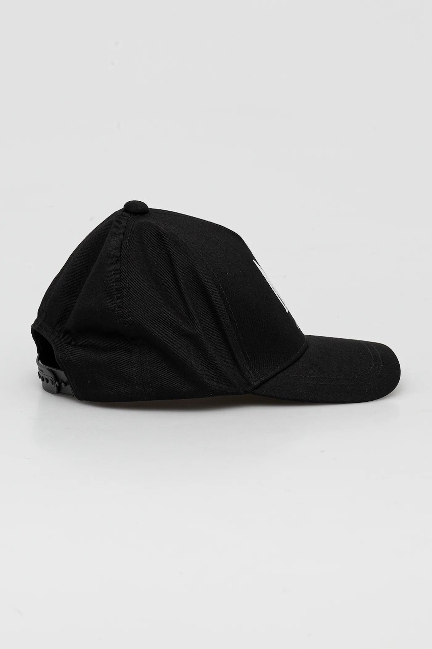 Хлопковая кепка Armani Exchange цвет чёрный с принтом XW001179 AF14711 Хлопковая кепка Armani Exchange цвет чёрный с принтом XW001179 AF14711