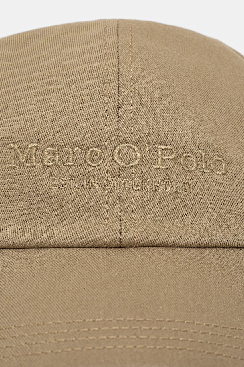 Хлопковая кепка Marc OPolo цвет зелёный с аппликацией 502802601063 Хлопковая кепка Marc OPolo цвет зелёный с аппликацией 502802601063